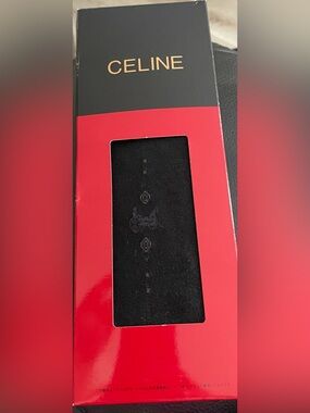 Celine Black Socks with Red Branded Box